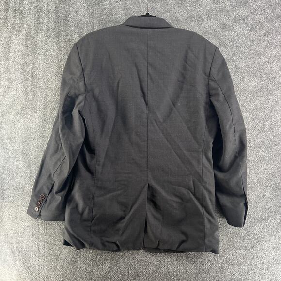 Brooks Brothers Blazer Mens 39R Gray Wool Button Front Shoulder Pads Sports Coat - Picture 9 of 12